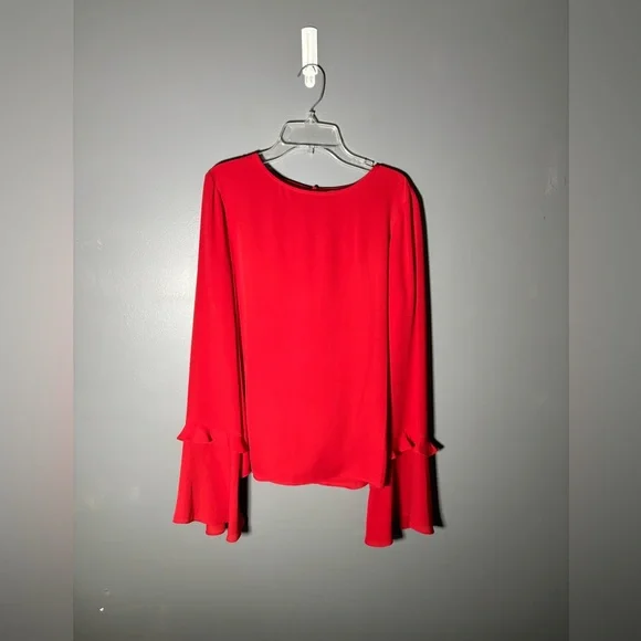 Rebecca Minkoff Shanaya Bell Sleeve Top Women’s Size Small - Picture 2 of 5